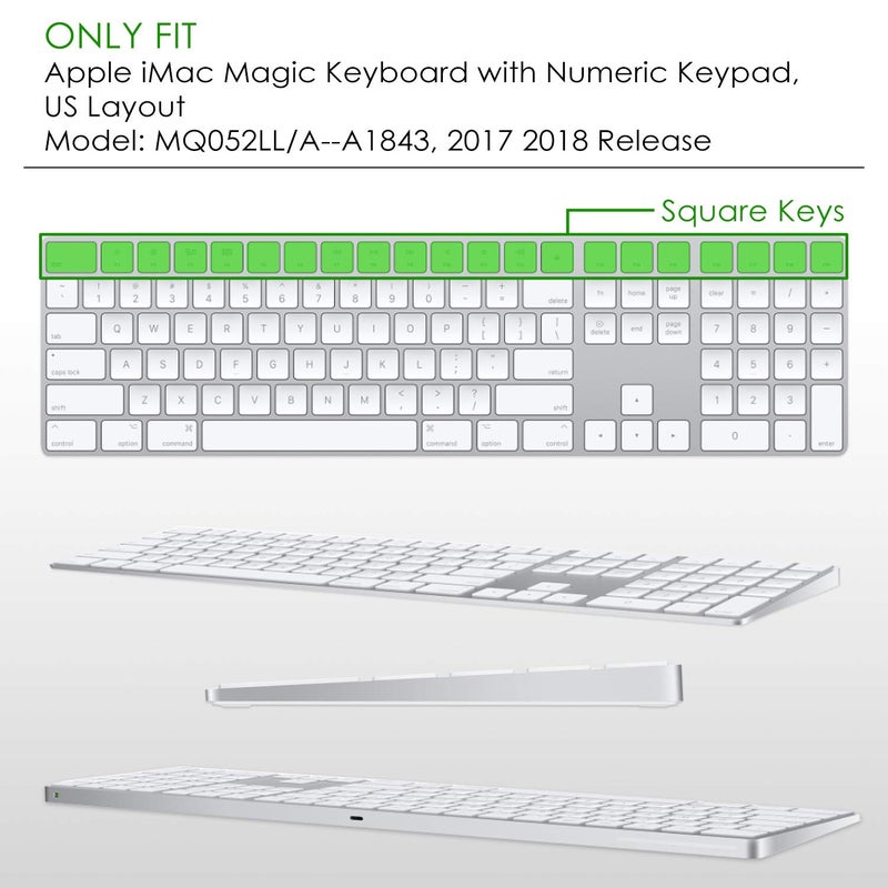 Allinside Rainbow Cover for Apple iMac Magic Wireless Keyboard with Numeric Keypad MQ052LL/A A1843 US Layout - Image 2